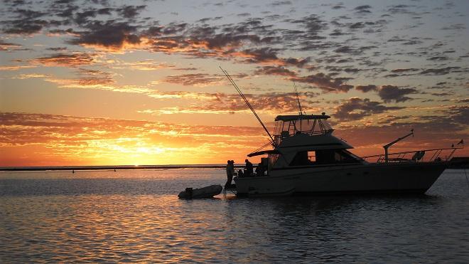 Spectacular sunrises greeted Riviera owners on the magical Lady Musgrave Experience. © Riviera . http://www.riviera.com.au